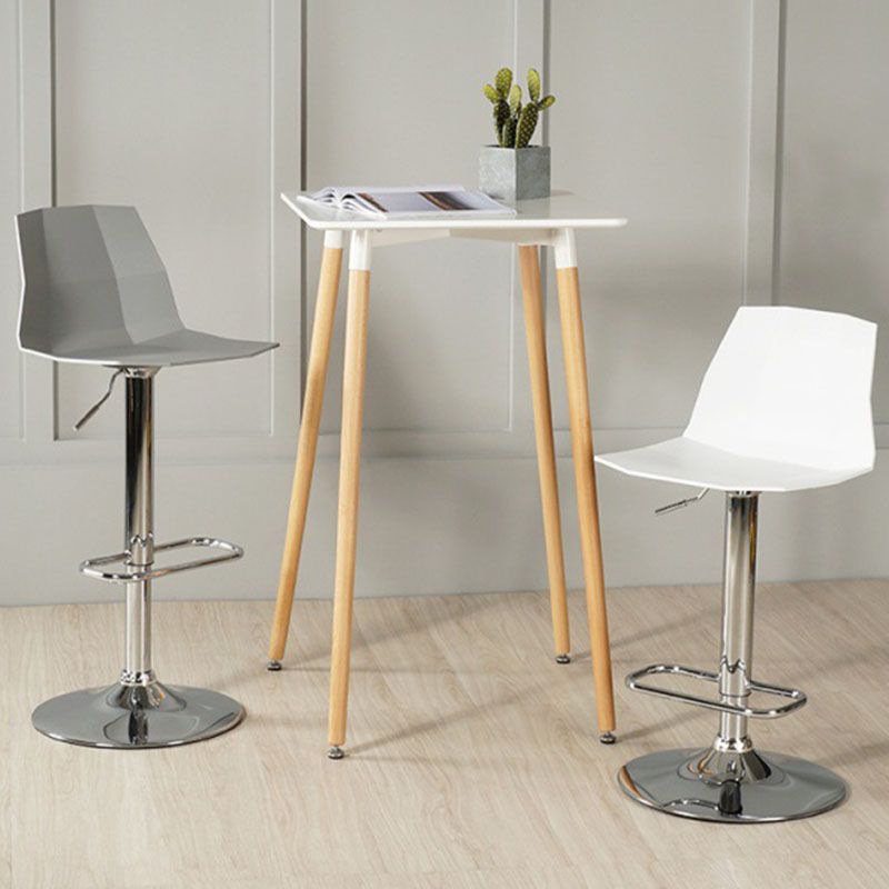 Contemporary Swivel Adjustable Height Stool Matte Finish Plastic Home Barstool