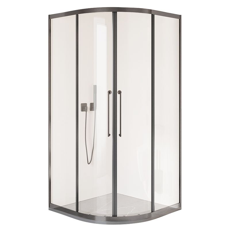 Round Shower Enclosure Double Sliding Door Tempered Glass Shower Room