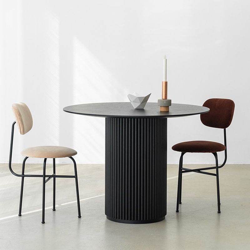Solid Wood Dining Table Round Modern Pedestal Dining Table for Home Use