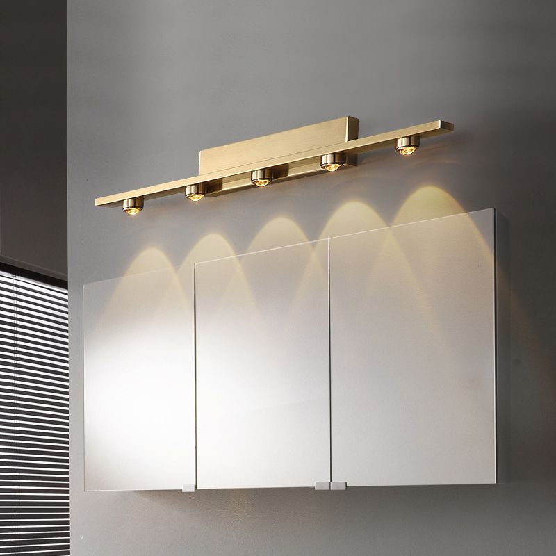 Metal Modern Wall Sconce Geometric Shape Vanity Lamp with Acrylic Shade for Bathroom