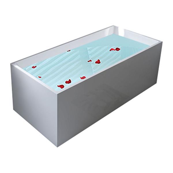 Modern Rectangular Tub Acrylic  Freestanding Bathtub for Home