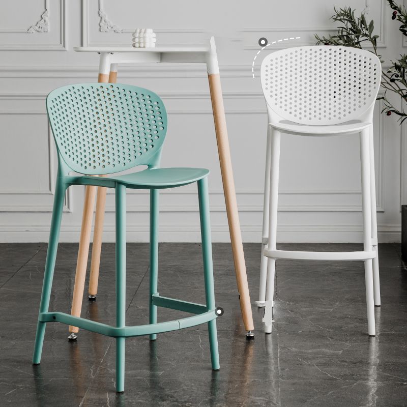 Contemporary Style Stackable Bar-stool Plastic Counter Bar Stool for Home