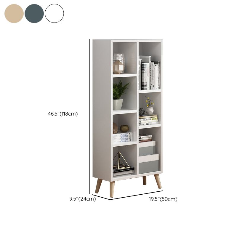 Scandinavian 9-inch Wide Cube Bookshelf Wood Home Floor Type Bookcase