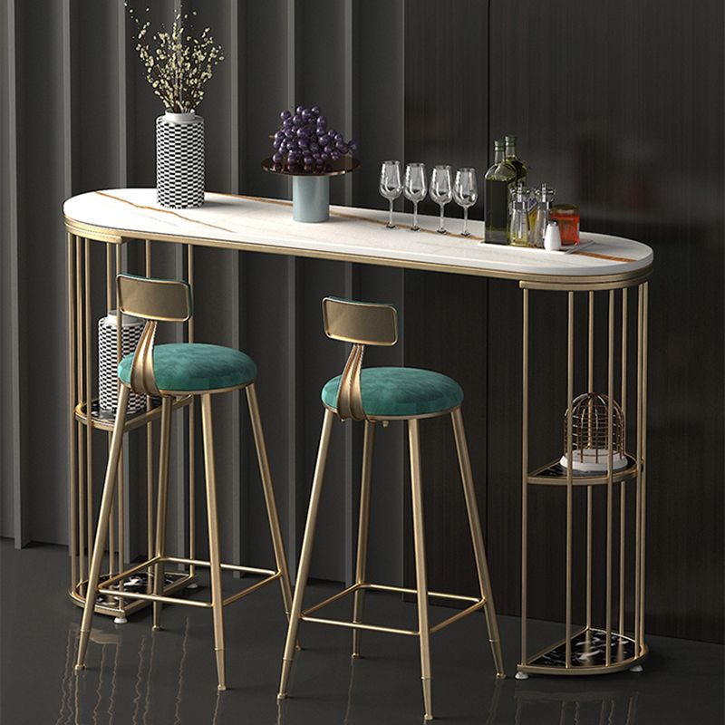 Contemporary Storage Bistro Accent Dining Table Indoor Double Pedestal Patio Bar Table