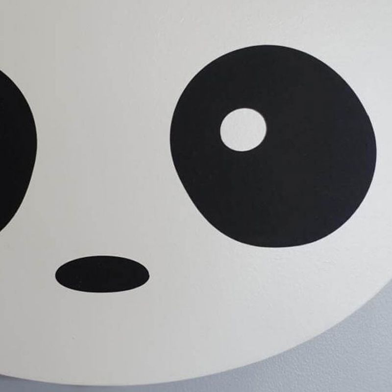 Nordic Style Iron Wall Light Panda Shape Wall Lamp for Children's Room