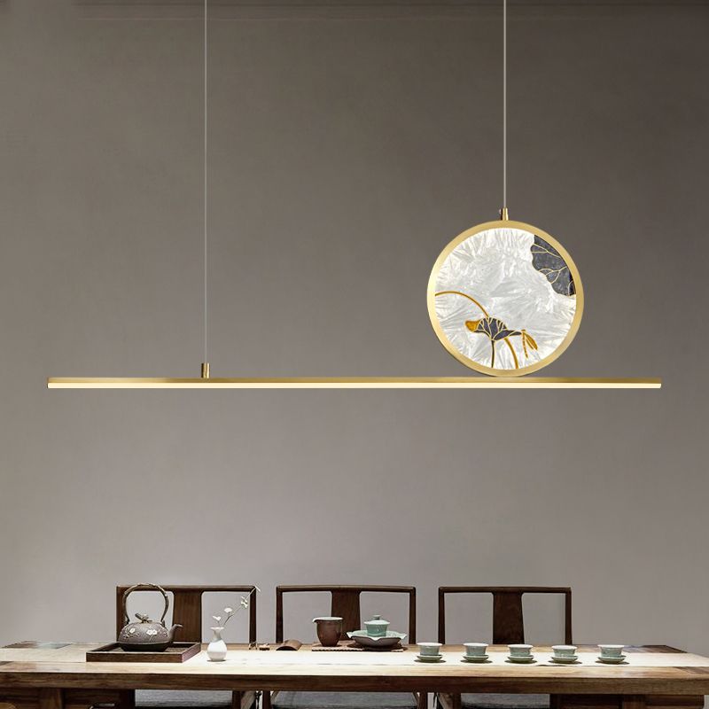 Contemporary Kitchen Pendant Lights Linear Island Pendant Lights Metal 2-Light