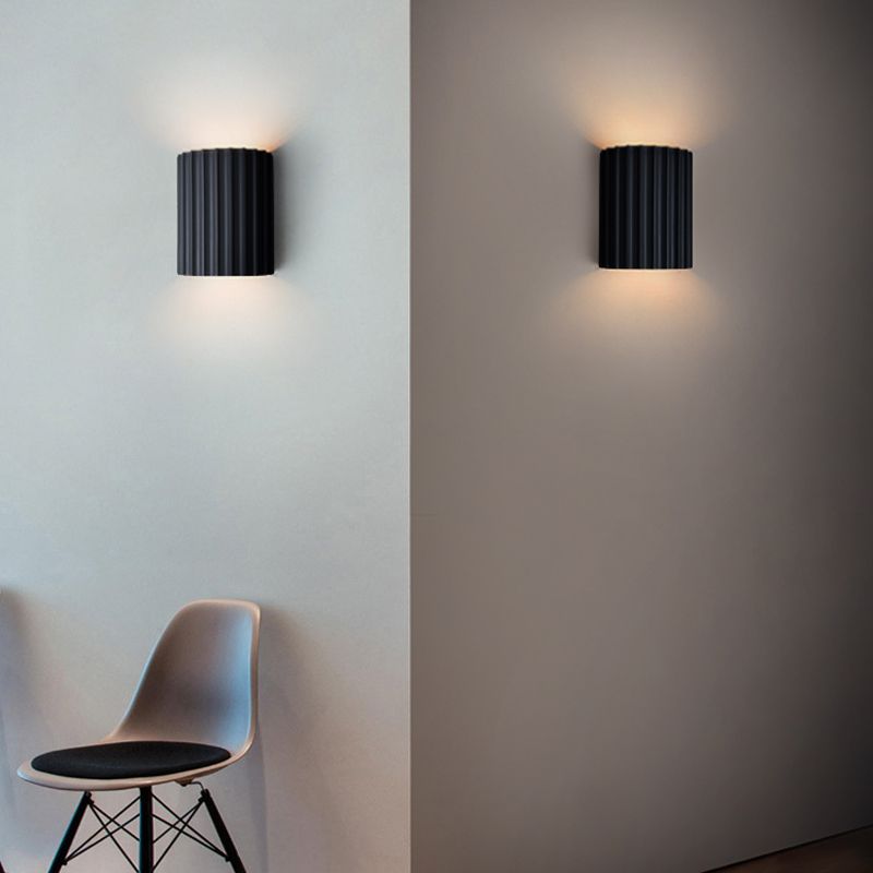 Nordic Resin Wall Light Colorful Cylinder 2 Lights Wall Sconce for Living Room