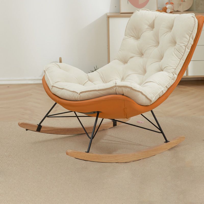 Contemporary Armless Accent Chair Tufted Lounge Chair with High Back