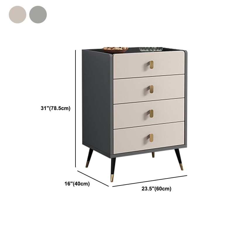 15.74" Wide Modern Accent Chest with Soft Close Drawers Wood Chest