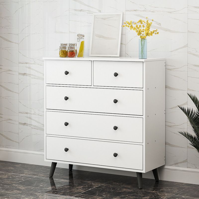 Modern Accent Chest with Straight Legs and Drawers Storage Cabinet
