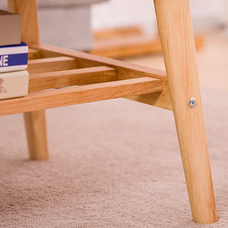 Modern Wooden Rectangular Coffee Table Cocktail Table in Natural