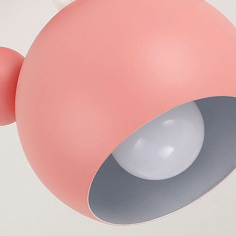 1 Light Mickey Ceiling Light Modern Macaron Style Metal Ceiling Lighting for Living Room