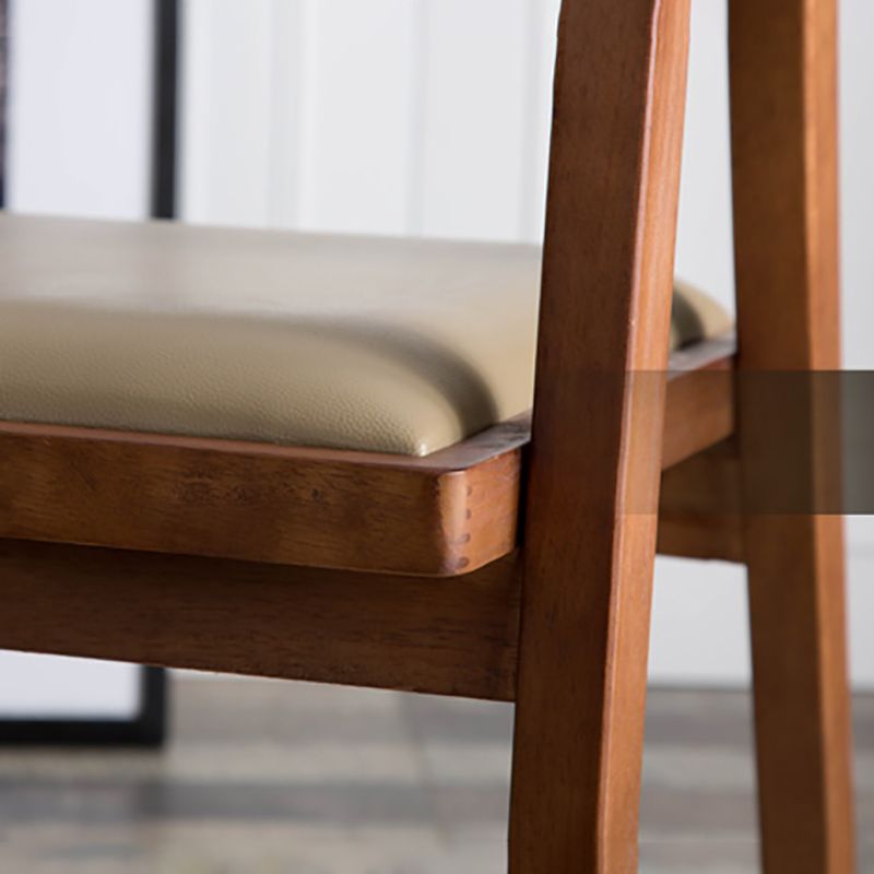 Modern Solid Wood Kitchen and Dining Room Chair Open Back Dining Side Chair