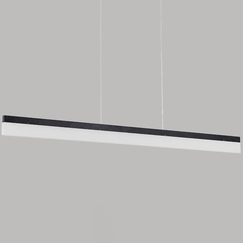 Black Metal suspendu suspension des lampes suspendues linéaires modernes pour le bureau