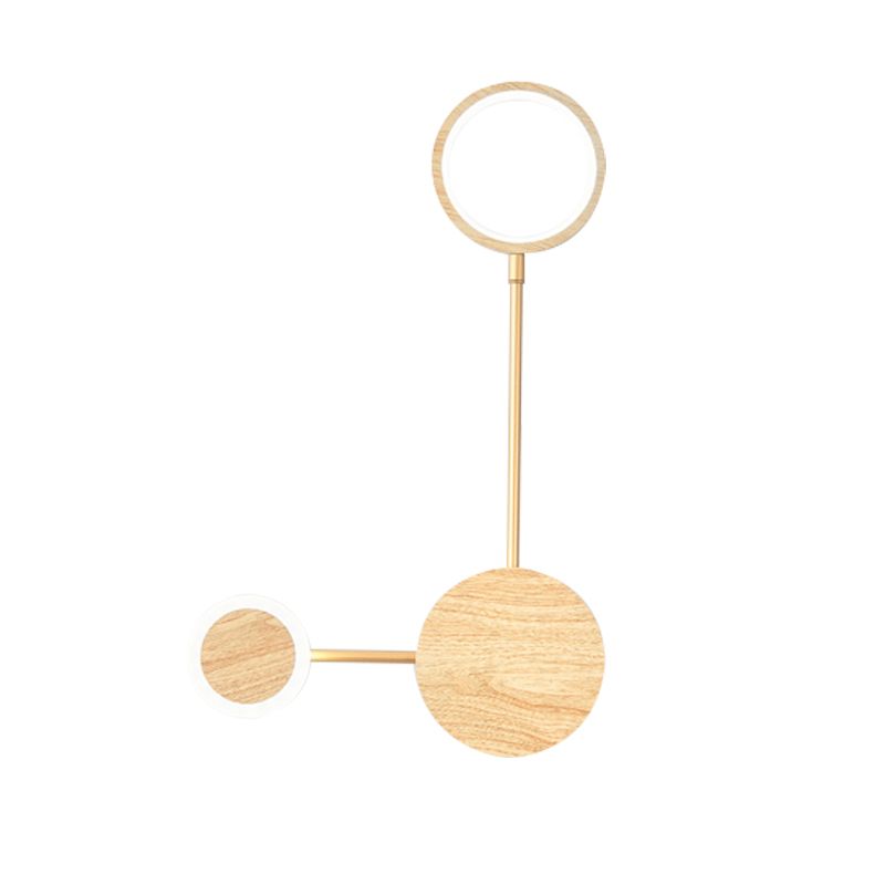 Wooden Wall Mount Light Modern LED Wall Light with Acrylic Shade for Bedroom