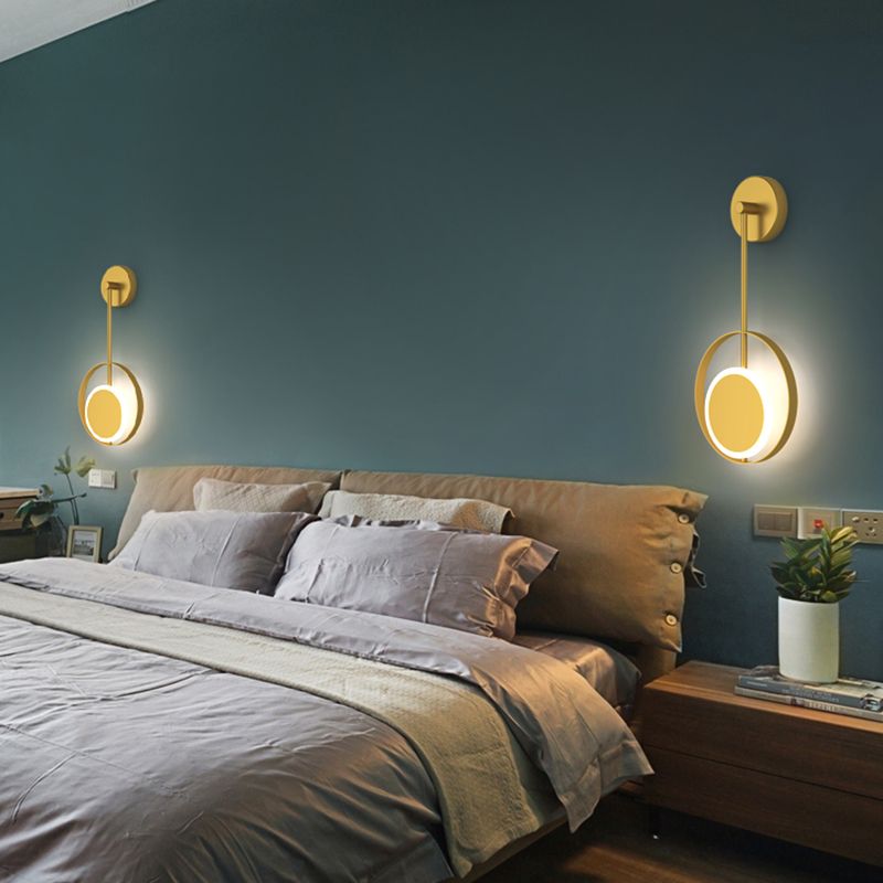 Verstellbares Licht 1 leichte kreisförmige Wandleuchter nordischer Luxusstil Metallleuchten