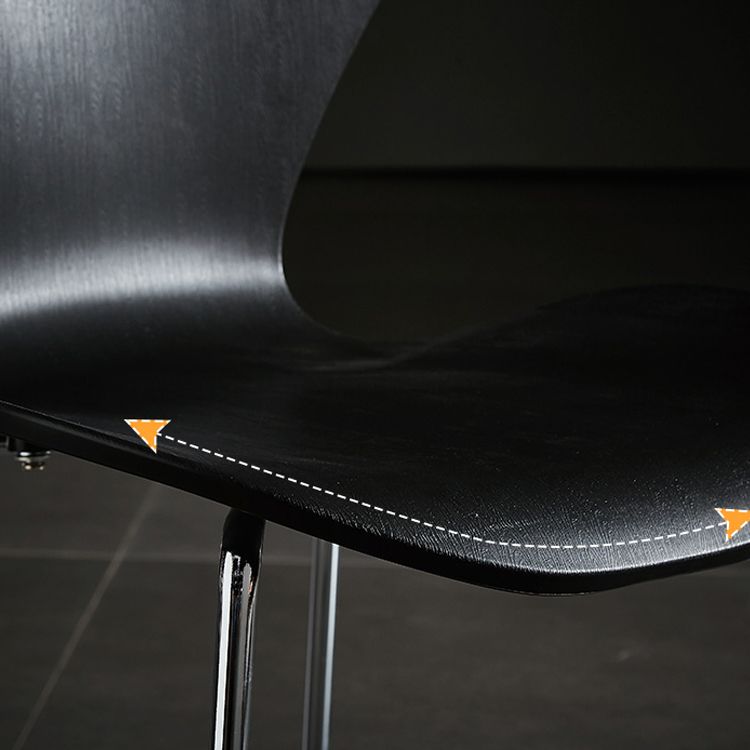 Sillas sin brazos para comedor con respaldo lateral, sillas laterales para comedor interior con patas de metal