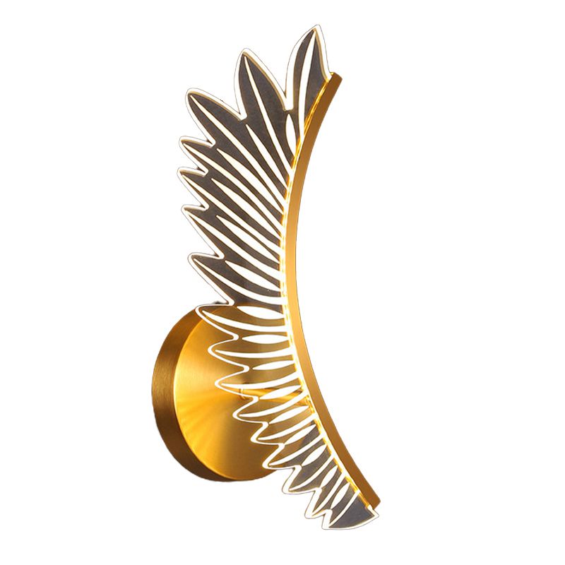 Modern Unique Shape Wall Mount Light Fixture Sconce Lamp in Gold for Dining Room