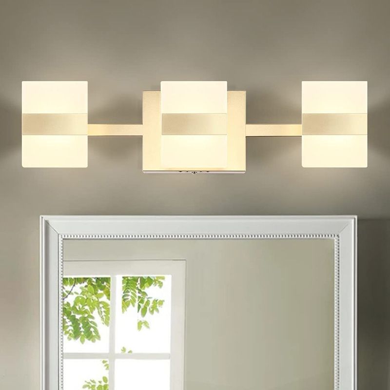 Geometric Wall Sconce Lighting Modern Metal Wall Light Fixture with Acrylic Shade