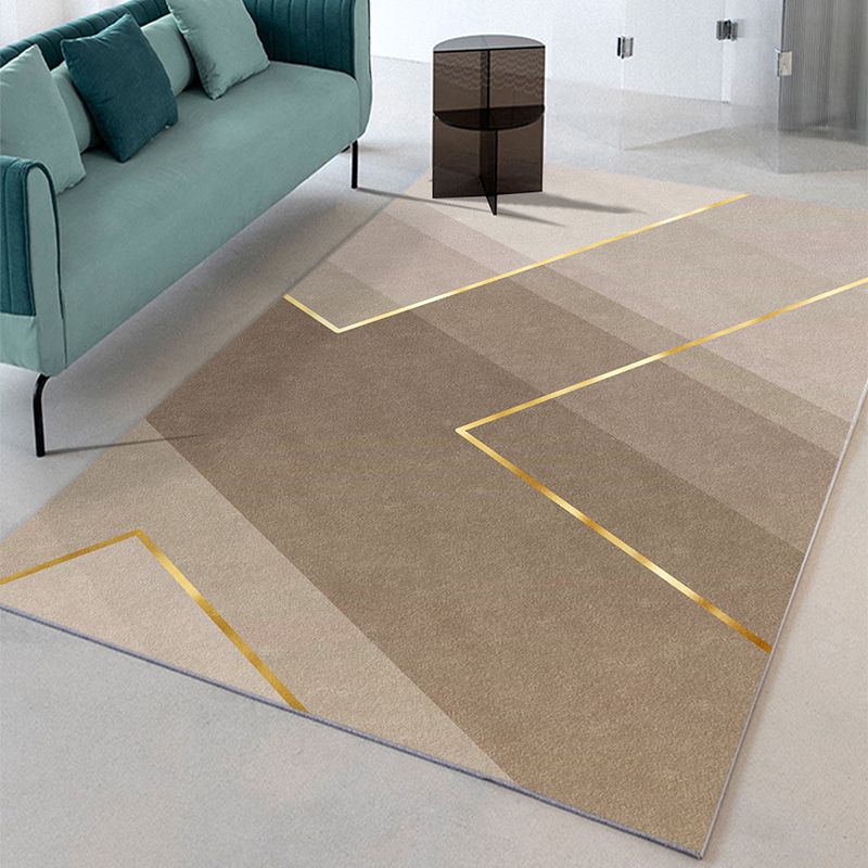 Modern Graphic Pattern Rug Polyester Area Carpet Stain Resistant Indoor Rug for Living Room
