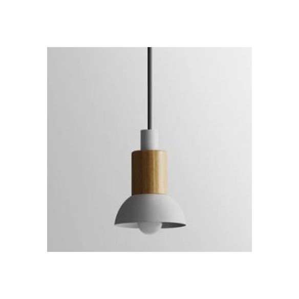 Barrel/Dome/Cone Metal Suspension Pendant Modernism 1 Light White/Yellow/Green Hanging Ceiling Light