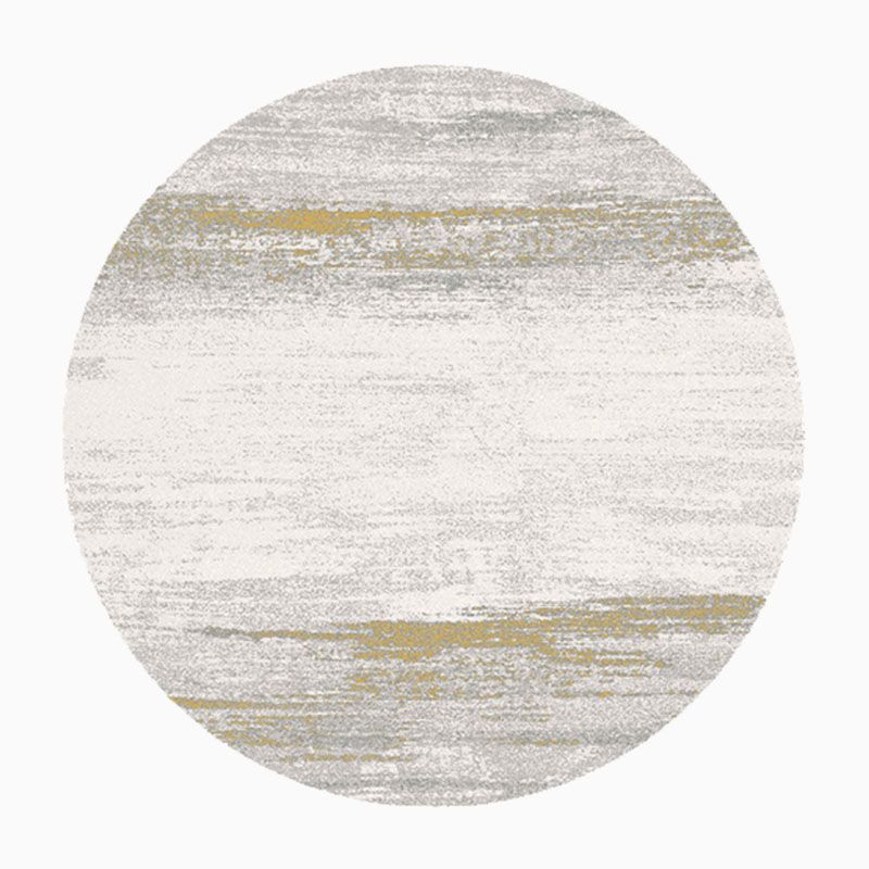 Grey Tie-Dye Print Area Carpet Modern Polyester Area Rug Easy Care Washable Rug for Home Decor