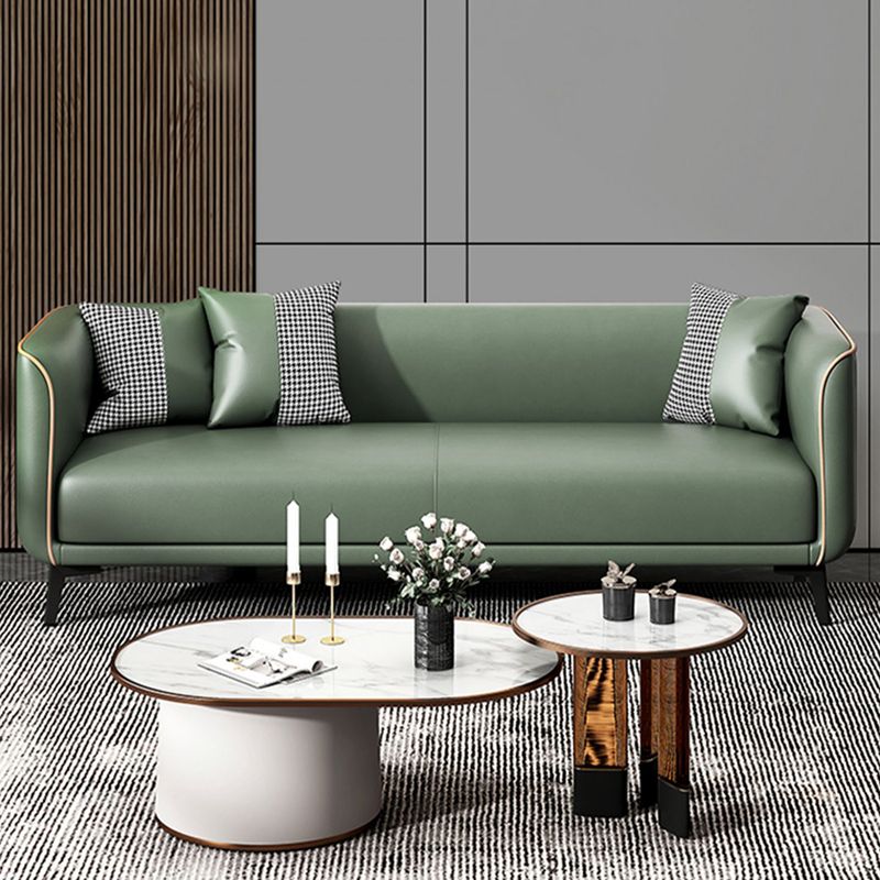 Modern Square Arm Standard Sofa Metal Legs Settee for Living Room