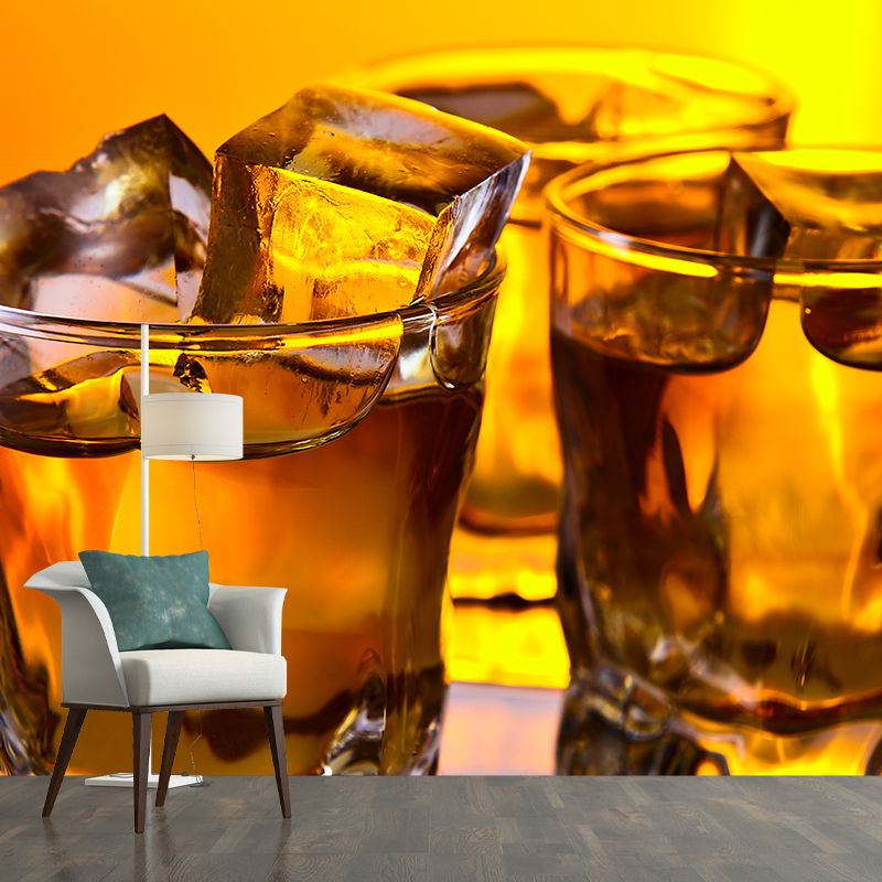 Wine Pattern Wall Mural Contemporary Non-Woven Textured Wall Covering in Soft Color