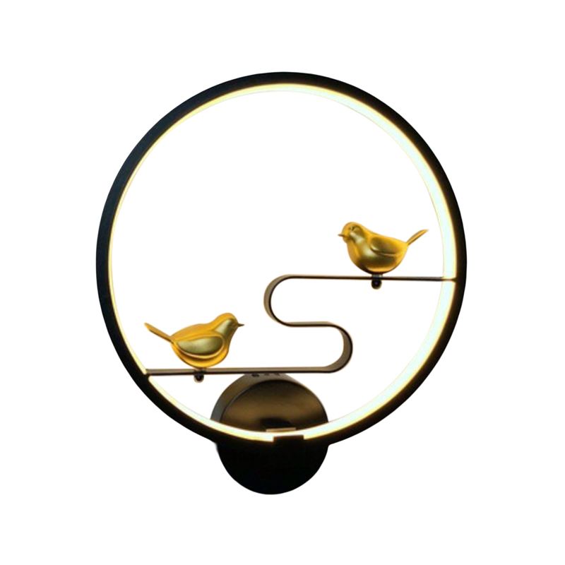 Contemporary LED Wall Light Household Circle Wall Lighting Fixture for Living Room