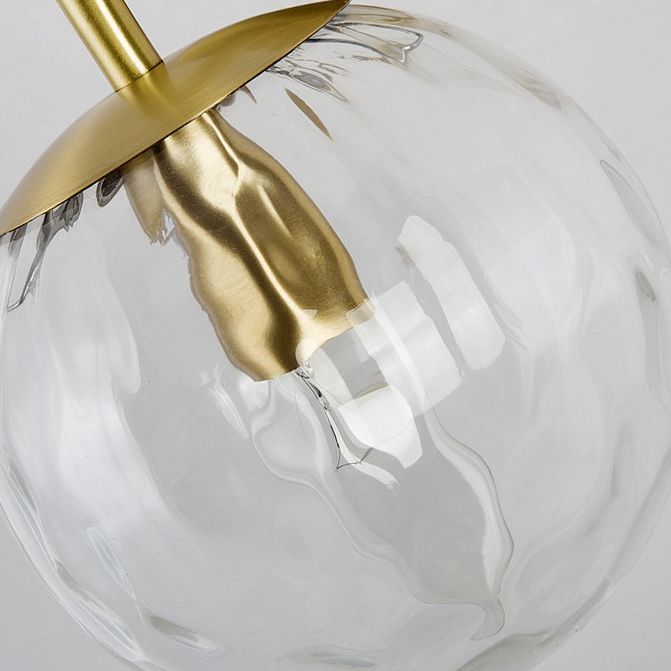 Modern Globe Glass Sconce Light Single Light Metal Wall Lamp in Gold for Dining Room