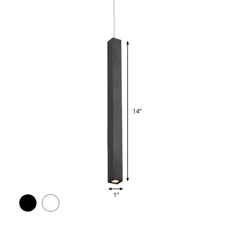 Moderno techo cuboideo de metal de metal único de la sala de estar de color negro/blanco led