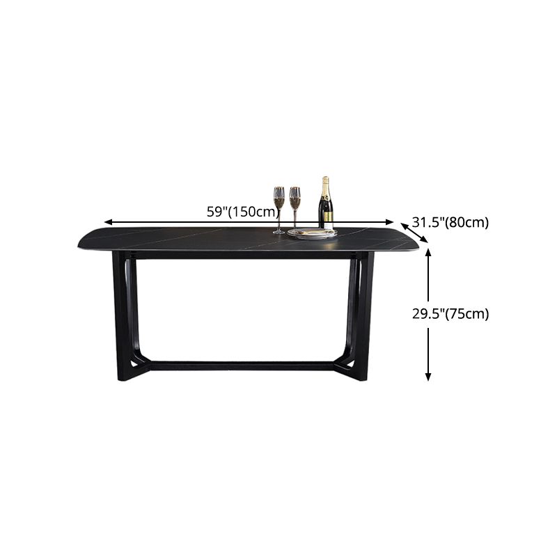 Industrial Rectangle Furniture Trestle Base Dining Site Table for Dining Room