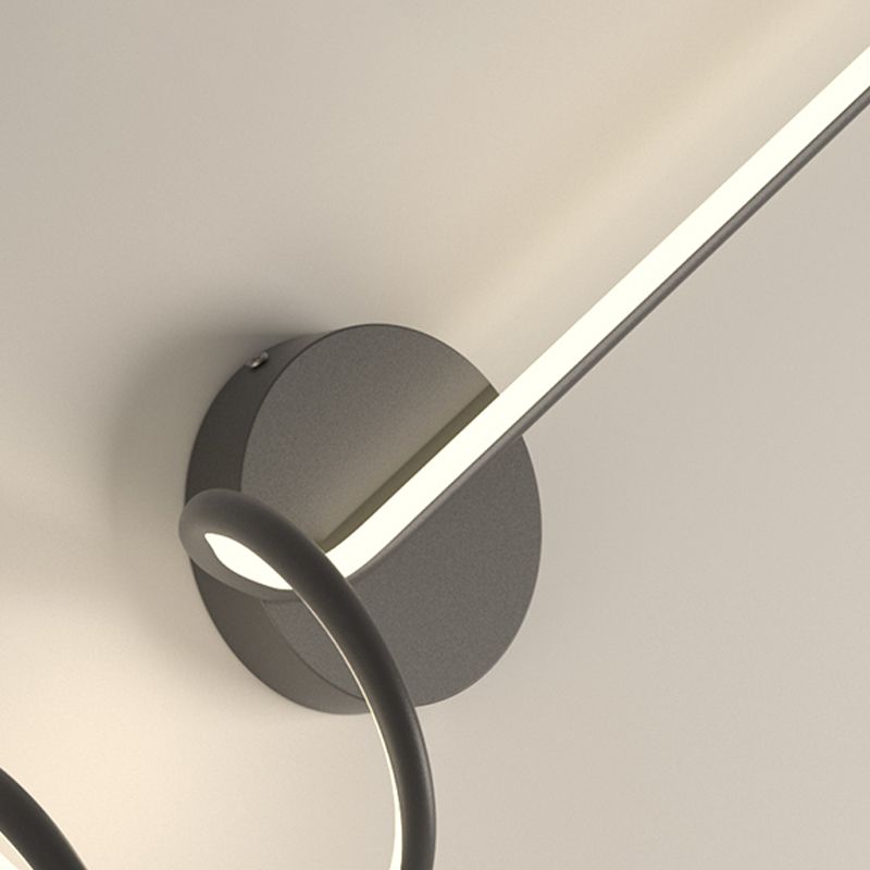 Modern Style Linear Shape Wall Sconce Metal 1 Light Wall Lighting for Living Room