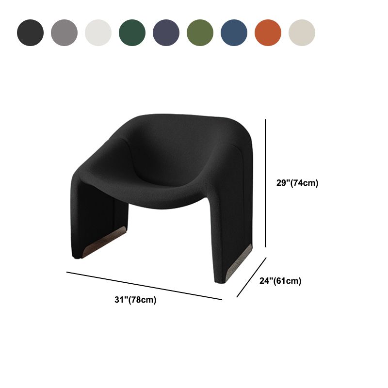 30.7"Wide Solid Color Armchair, Fixed Back Single Chair for Apartment