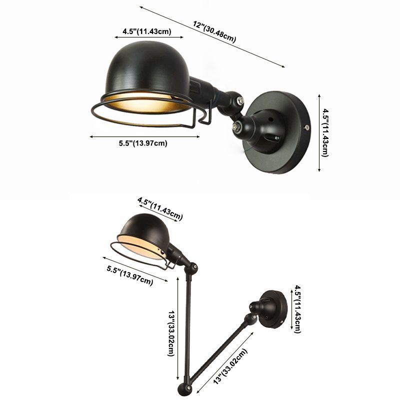 Moderne Eisenwandleuchten mit einer Glühbirne einstellbare Wandleuchte für den Untersuchungsraum