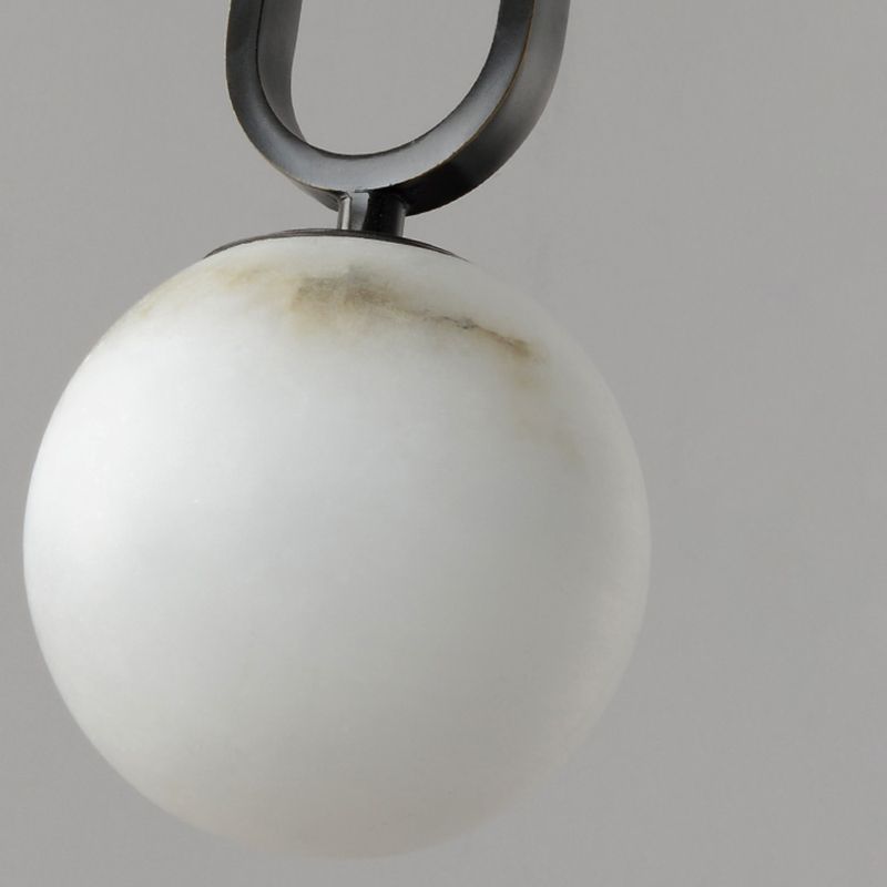 Marble Spherical Shape Hanging Lights Modern Style 1 Head Hanging Mount for Restaurant