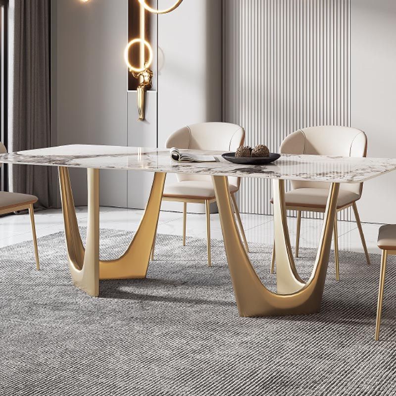 Designer Style Sintered Stone Top Dining Table Set Rectangular 1/4/5/7 Pieces Dining Set