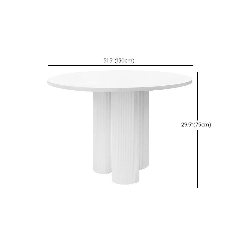 Stone Top Dining Table Modern Round Dining Table with 3 Iron Legs