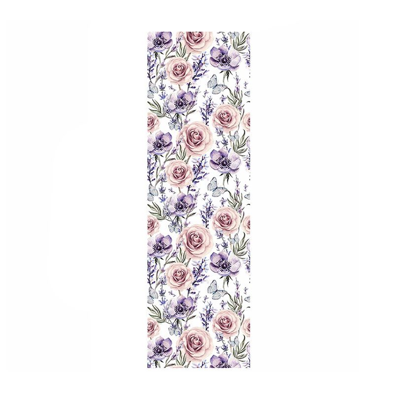 Tapete im Illustrationsstil, blühende Rose, Wandverkleidung für Gästezimmer, in sanften Farben, selbstklebend