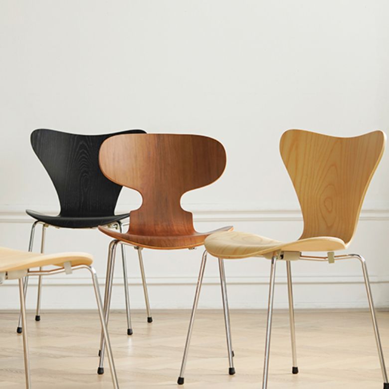 Industrial Style Side Chair Wooden Indoor Dining Chair for Home