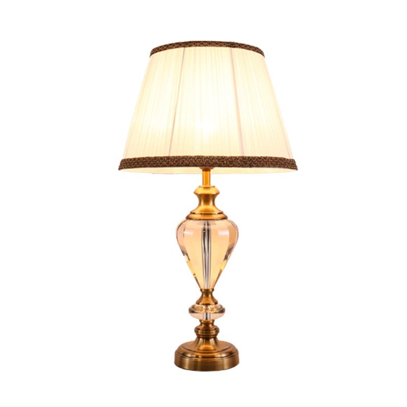 Tarea de lágrima modernista Iluminación de la tarea Cristal cortada a mano 1 Lámpara de lectura de la cabeza en beige