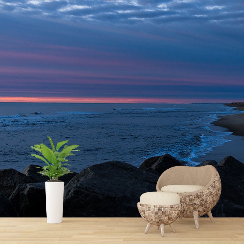 Tropical Beach Mural Wallpaper for Bedroom Decor Moisture Resistant, Made to Measure