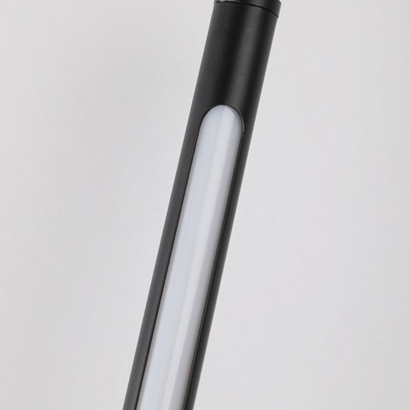 Sconce da parete lineare a 1 luce moderna moderna illuminazione da parete in vetro in stile semplice in nero