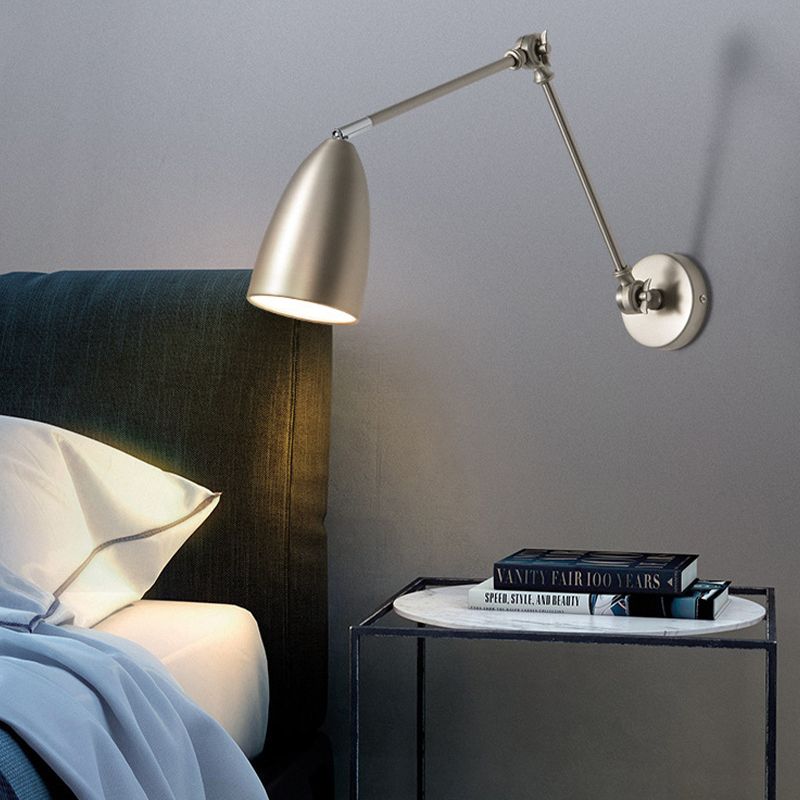 Modern Metal Wall Sconce Minimalist Wall Light Fixture with Adjustable Arm