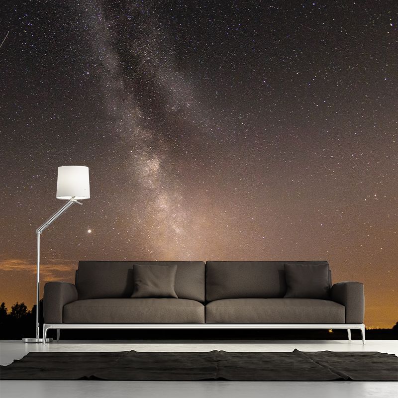 Stars and Universe Mural Wallpaper Washable Wall Covring for Boys' Bedroom