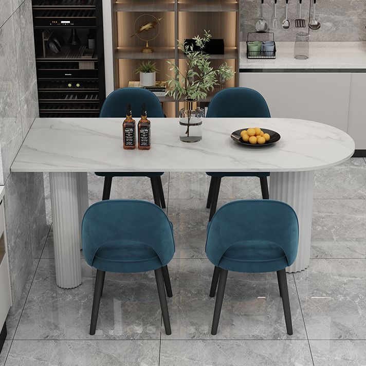 Contemporary Dining Table Sintered Stone Dining Table with 3 Legs for Dining
