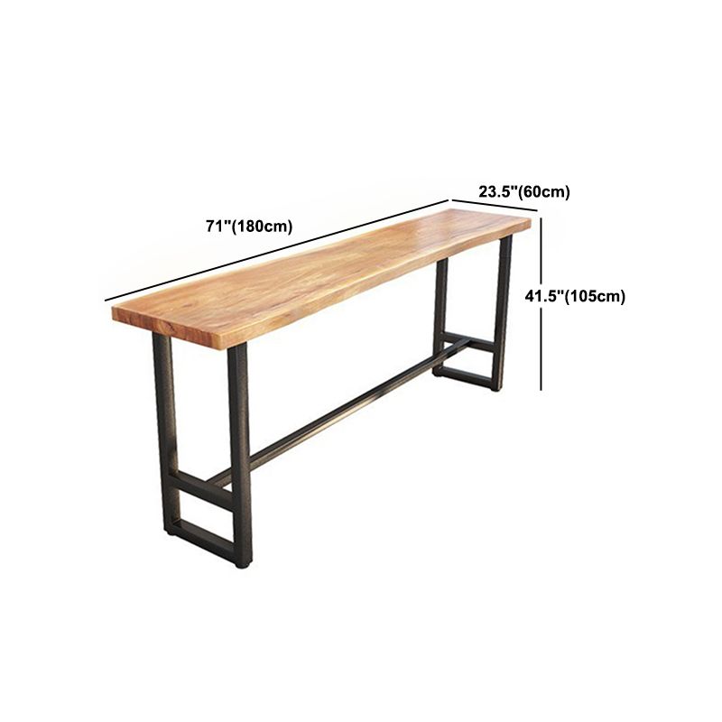 Modern 1/9 Pieces Bar Table Set Rectangle Wood Counter Table with High Stools