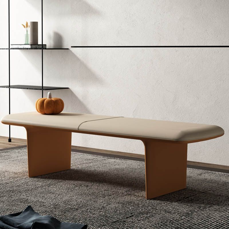 Rectangle Entryway Seating Bench Modern Upholstered Backless Bench