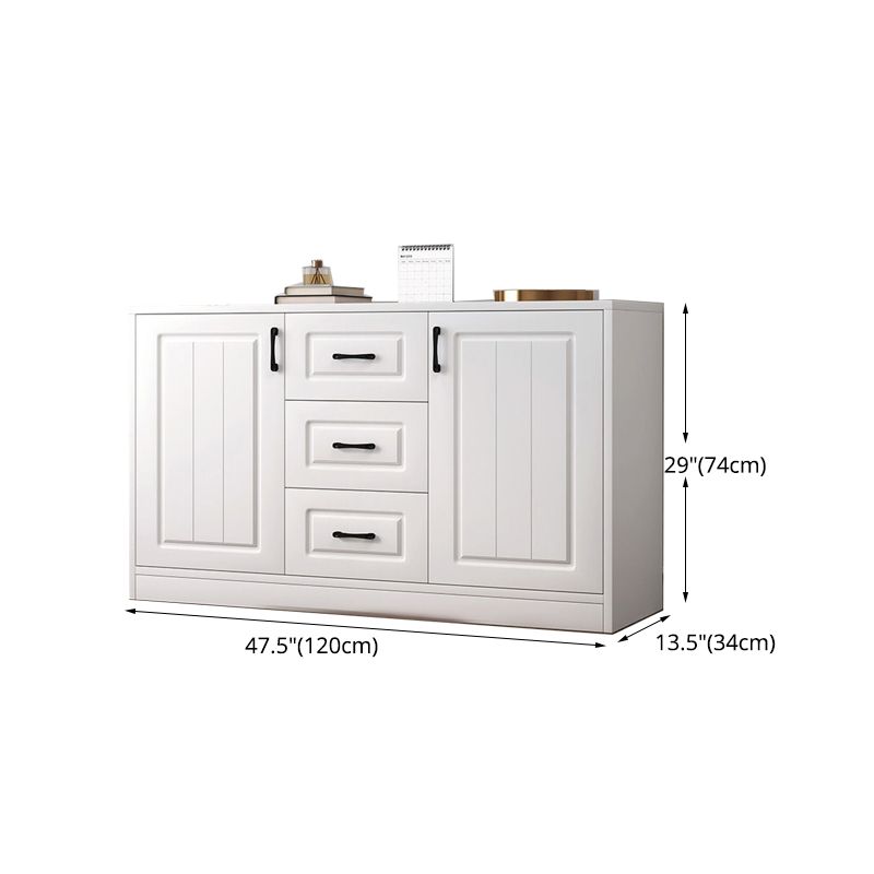 Modern Style Combo Dresser Bedroom Wooden Storage Chest Dresser with Drawers and Doors