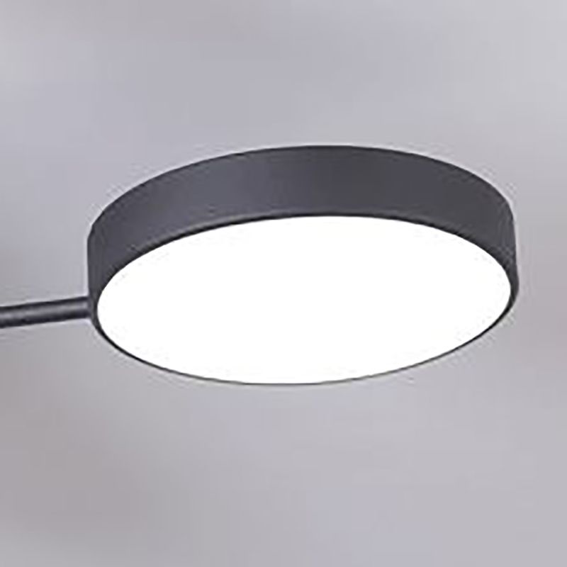 Modern Round Ceiling Light Colorful Multi Light Flush Mount Light with Wood for Bedroom